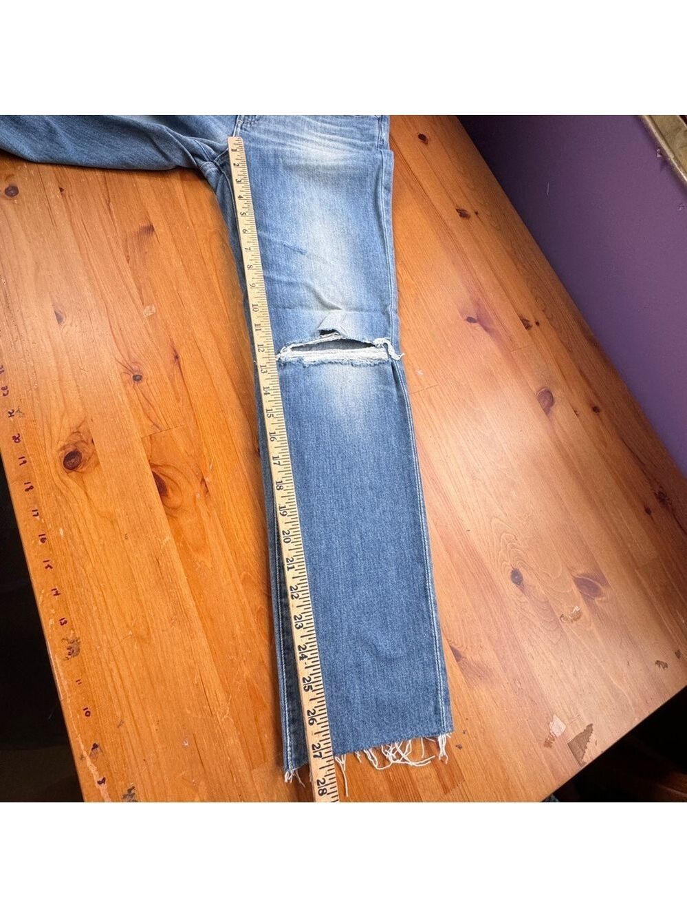 AG Adriano Goldschmied the Isabelle high rise straight cropped jeans size 27r - Picture 5 of 14